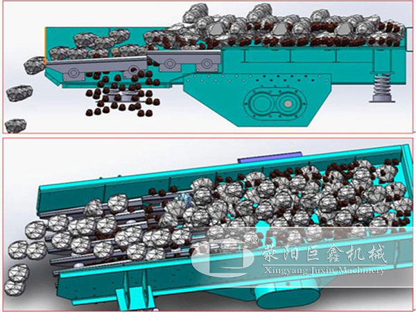 振动给料机预筛分效果